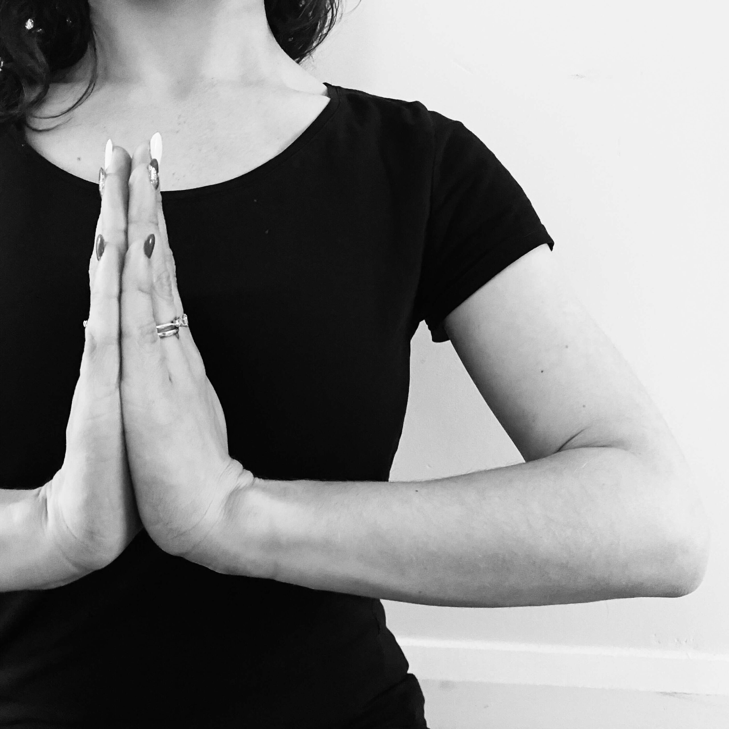 Yoga prayer pose