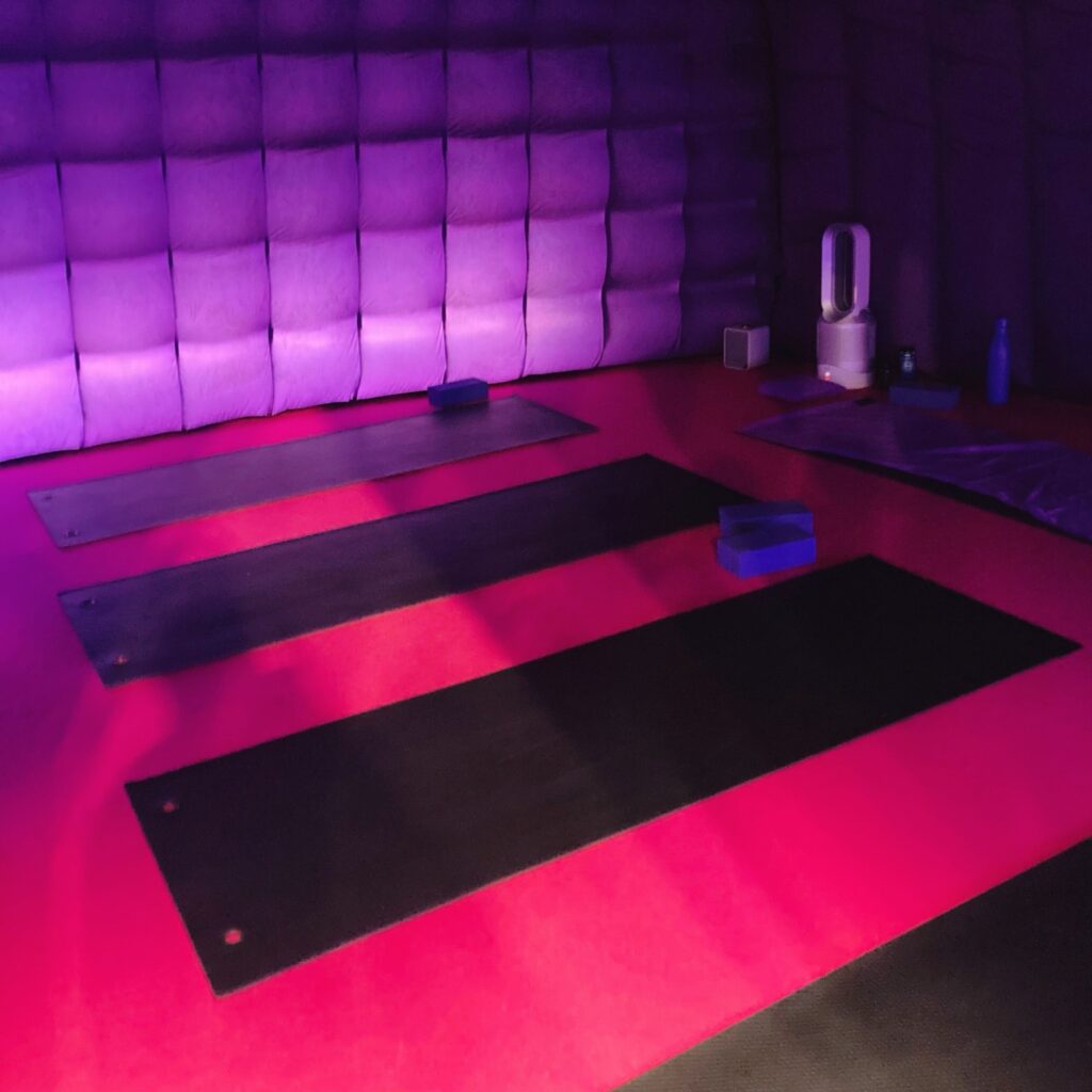 Hotpod Yoga - internal view of the pod